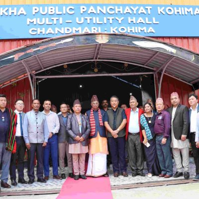Governor of Nagaland La Ganesan, MLA Dr. Tseilhoutuo Rhutso with GPPK officials during the Reception Program in honour of Governor at Kohima on 28 May 2023
