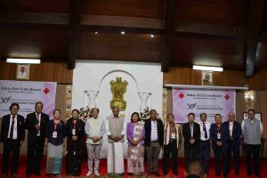 Shri La Ganesan, Governor & President IRCSN, Shri Neiphiu Rio, Chief Minister & Vice President, IRCSN and IRCSN officials during 36th Annual General Meeting at Raj Bhavan on 27 July 2023